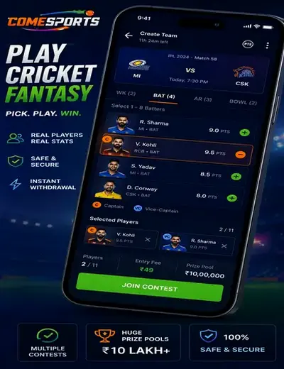 77777 (77777 bet) fantasy cricket & matchday visual 2